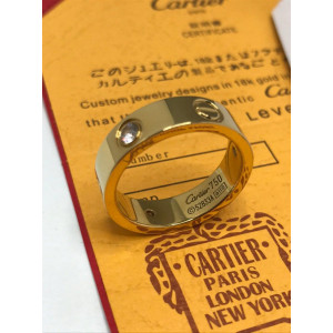 Cartier кольцо Love Gold фианит