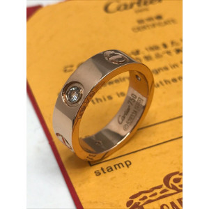 Cartier кольцо Love Pink Gold Фианит