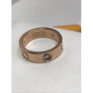 Cartier кольцо Love Pink Gold Фианит