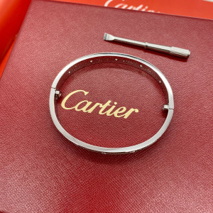 Cartier Love Bracelet Silver Фианит